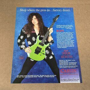 Joey Tafolla - Carvin Guitars - 1992 Print Advertisement